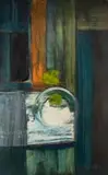 George Boys, Abstract Composition, oil on board