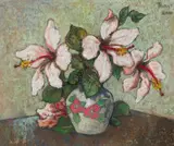 Conrad Theys, Hibiscuses in a Vase