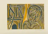 Cecil Skotnes, Tsotsi (Thief), 1977, colour woodcut on paper