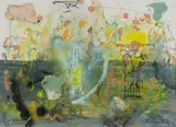 Bastiaan van Stenis, Pool of Caged Delights, 2016, mixed media on card