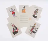Barbara Tyrrell, African Tribal Dress, Set I, portfolio, gouache on paper