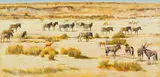 Zakkie Eloff, Etosha Waterhole, oil on canvas