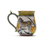 Ardmore Ceramic Studio, Jug with zebra and aloe decoration