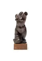 Fanie Eloff, Nude Torso of a Woman, 1939, bronze with a brown patina, on a wooden base