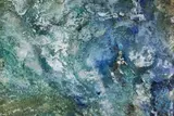 Huibrecht de Hart, Anthropo-Aqua IV, 2025, oil, marble dust, acrylic, salt and varnish on canvas