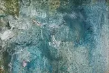 Huibrecht de Hart, Anthropo-Aqua II, 2025, oil, marble dust, acrylic, salt and varnish on canvas