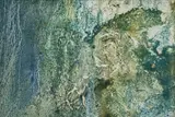 Huibrecht de Hart, Anthropo-Aqua III, 2025, oil, marble dust, acrylic, salt and varnish on canvas