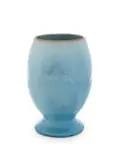 Linn Ware & Ceramic Studio, Bulbous vase on pedestal, double-glazed, hand-thrown earthenware