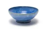 Linn Ware, Bowl, raised on low foot, double-glazed, hand-thrown earthenware