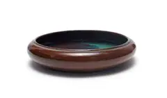 Globe Potteries, Dish with inverted rim, green and brown-glazed earthenware