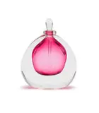 David Reade, Perfume bottle and stopper with pink inclusion, hand-blown glass