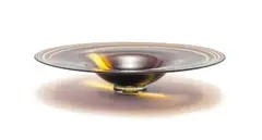 David Reade, Large glass bowl with wide rim, hand-blown glass