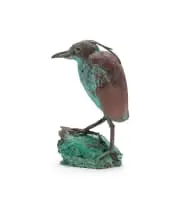 Alastair Barnes, Heron, bronze with a brown patina