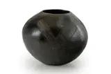 Unrecorded artist, Ukhamba (Traditional isiZulu Vessel) with incised 'V' motif, burnished and fired ceramic