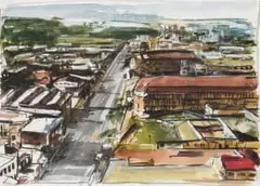 Helen Timm, Townscape, watercolour on paper