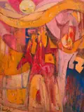 Jack Lugg, Moon Over Africa, 1969, oil on board