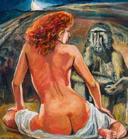 Michael Hallier, Picnic Adieu, 1993, oil on board