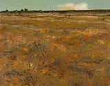 Ben Coutouvidis, Landscape with Clouds, oil on canvas