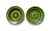 Hylton Nel, Bowl with circular green motif, two, 2003, painted and glazed ceramic
