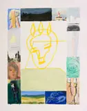 Simon Stone, Yellow Face, watercolour and pencil
