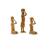 Julius Mfethe, Three Maidens, three, carved wood
