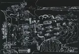 Walter Battiss, To Pass the Time Away, 1982, gouache on paper