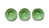 Hylton Nel, Green dish with line pattern, three, 2001, painted and glazed ceramic