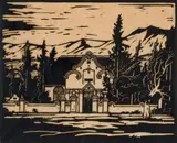 Jacobus Hendrik Pierneef, Kruiskerk Tulbagh (Cruciform Church Gable, Tulbagh) (Nilant 6)
