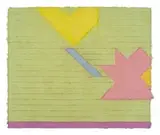 Spiked by Lynda Ballen, paper pulp and pigment, in a Perspex box, offered Jun 2025