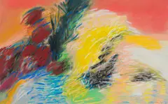 Kevin Atkinson, Abstract Landscape, pastel on paper