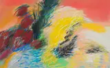 Kevin Atkinson, Abstract Landscape, pastel on paper