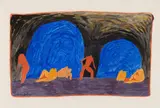 Walter Battiss, The Early Men and Women (Cave), mixed media on paper
