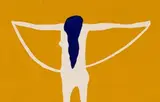 Walter Battiss, Girl Skipping, colour screenprint on paper