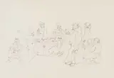 Walter Battiss, Somerset East, pencil on paper