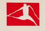Walter Battiss, Running Man, colour screenprint on paper