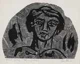 Xenophon by Walter Battiss, woodcut on paper, sold Jun 2025