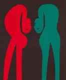 Walter Battiss, Friends, colour screenprint on paper