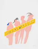 Walter Battiss, Four Excessive Females, colour screenprint on paper