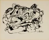 Walter Battiss, Female Nudes, ink on paper