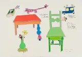 Walter Battiss, The Home I Inhabit, colour screenprint on paper
