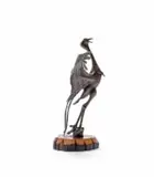 Llewellyn Davies, Stanley Crane, bronze with a brown patina, on a wooden base