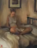 Sasha Hartslief, A Patch of Sunlight, 2017, oil on canvas