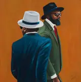 Lutanda Zemba Luzamba, Move, 2024, oil on board