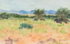 Alice Elahi, Landscape with Greenery, 2003, mixed media on paper
