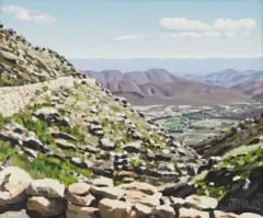 Joshua Miles, Mountain Landscape, oil on board