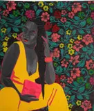 Tafadzwa Tega, Sister IV, 2021, mixed media on canvas