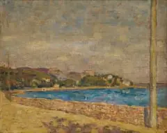 Harry Stratford Caldecott, Die Baai, Tamaris (The Bay, Tamaris), 1920, oil on panel