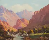 Tinus de Jongh, Gamkas Kloof (sic), oil on canvas