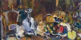Marlene Von Dürckheim, Still Life with Vase and Fruit, 1997, oil on canvas