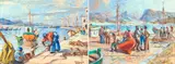 Hout Bay; Mossel Bay, two by Adelio Zagni Zeelie, oil on board, sold Jul 2026
